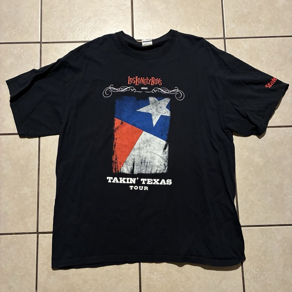 Los Lonely Boys 2010 Takin' Texas Tour Men's XL Black T-shirt